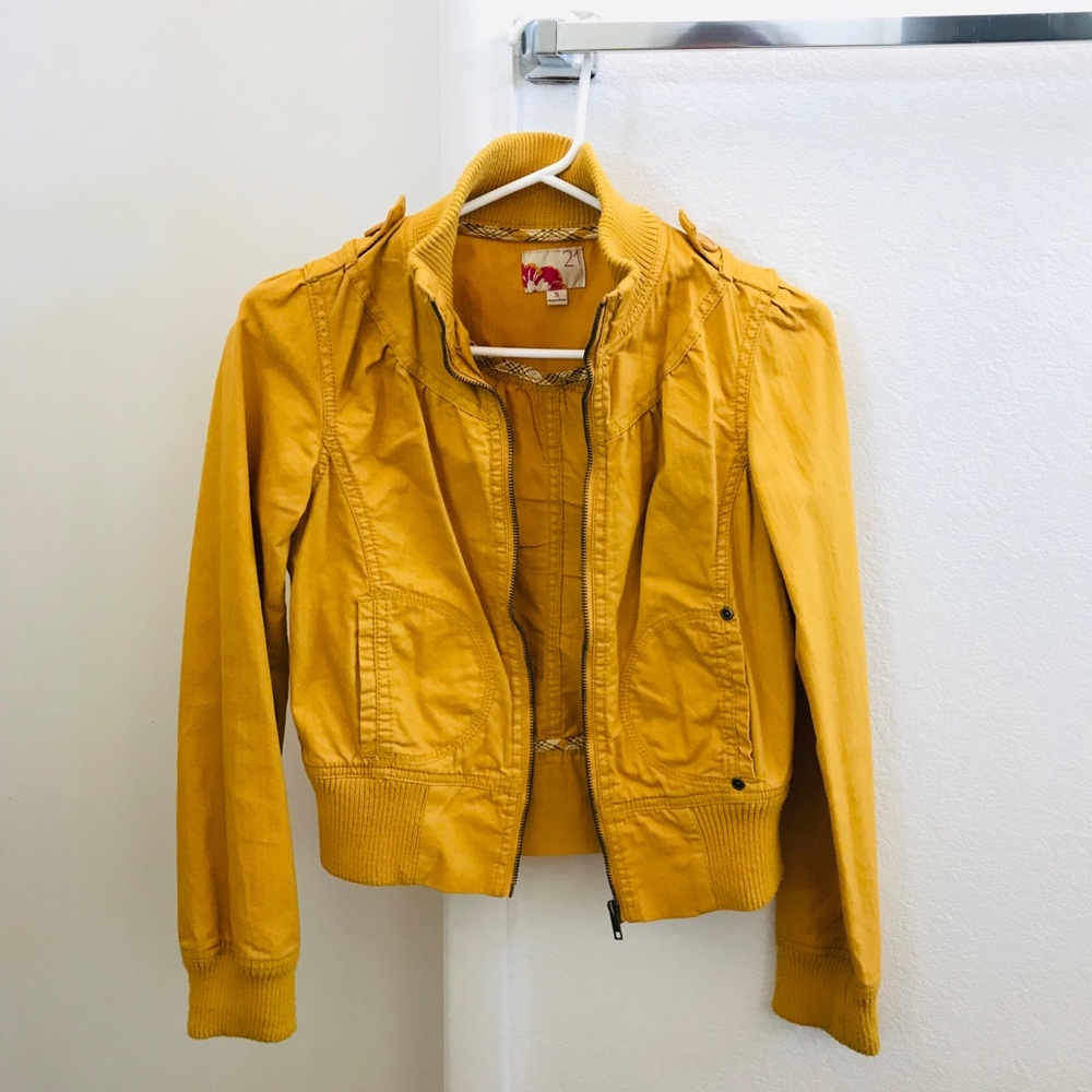 Forever 21 yellow casual jacket